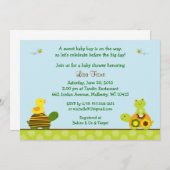 Kikkerschildpad Duck Baby Shower Invitaties Kaart (Voorkant / Achterkant)