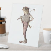 kikkerschommel reclamebord met voetstuk (Insitu)