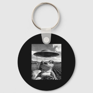 Kikkerselfie met ufo grappige kikker kikker meme sleutelhanger