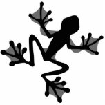 Kikkersilhouet uitgesneden sculptuur fotobeeldje magneet<br><div class="desc">De kikker silhouet-Achtergrondkleur van de boom kan met aanpassingsknoop worden veranderd</div>