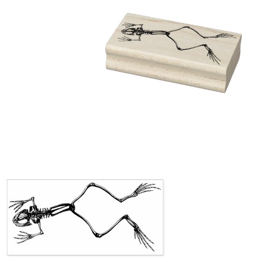 Kikkerskelet Rubberstempel (Gestempeld)