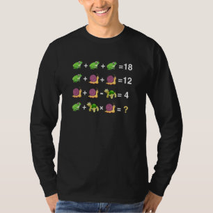 KIKKERSLAK EN SCHILDPAD GRAPPIGE WISKUNDE VERGELIJ T-SHIRT