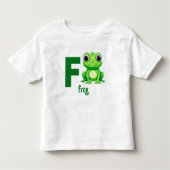 Kikkerspret Fun Alfabetshemd voor Peuters Kinder Shirts (Voorkant)