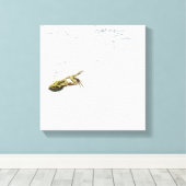 kikkerspringen en duiken in het water canvas afdruk (Insitu (Houten vloer))