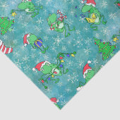 Kikkerst - Cute Aqua Frog Xmas Party Tissuepapier (Detail)