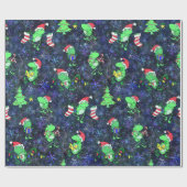 Kikkerst — Koeibare kerstfeest Paarse sneeuw Cadeaupapier (Vlak)