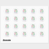 Kikkersticker 'Ik mis je' met hart emot Ronde Sticker (Vel)