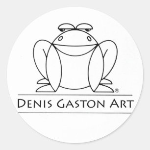 Kikkersticker voor Denis Gaston Art Ronde Sticker