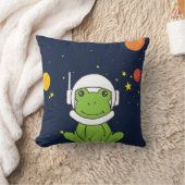 Kikkerstronaut Dier met ruimtehelmklier Kussen (Deken)