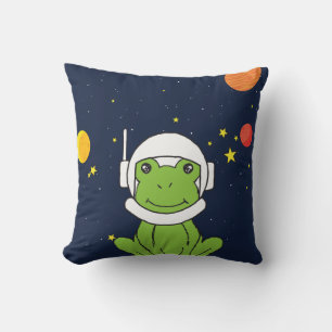 Kikkerstronaut Dier met ruimtehelmklier Kussen
