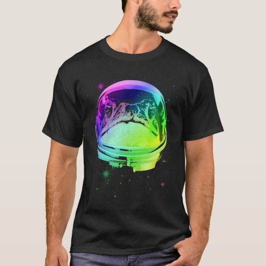 Kikkerstronaut in ruimtehelm t-shirt (Voorkant)