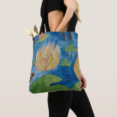 Kikkertas met waterlelies tote bag (Dichtbij)