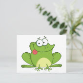 Kikkertekenaar die zijn tong uitkleedt briefkaart (Staand voorkant)