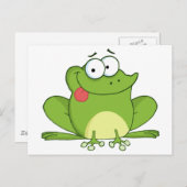 Kikkertekenaar die zijn tong uitkleedt briefkaart (Voorkant / Achterkant)
