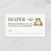 Kikkerthema Baby Shower Luiers Raffel Tickets Informatiekaartje (Voorkant)