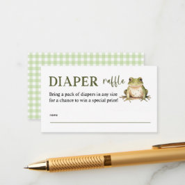 Kikkerthema Baby Shower Luiers Raffel Tickets Informatiekaartje