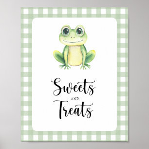 Kikkertje - snoep en lekkernijen baby shower poster