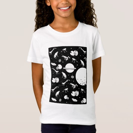 Kikkeruniversum zwart-wit t-shirt (Voorkant)