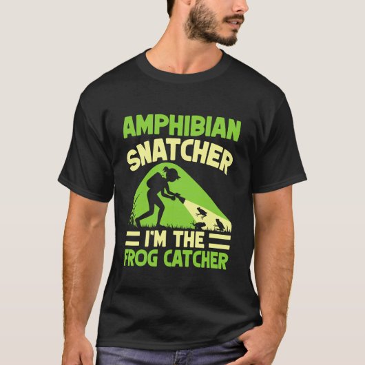 Kikkervanger Amfibieënvanger Kikker T-shirt (Voorkant)