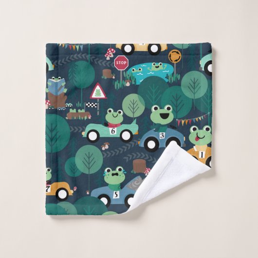 Kikkervarken Kinder Schattige chauffeurs Bad Handdoek (Wasdoekje)