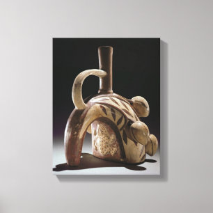 Kikkervat van een kikker die een cacaoboom klimt canvas afdruk