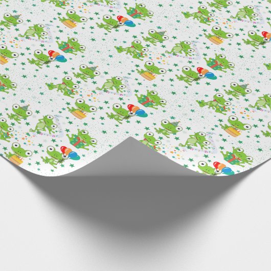 kikkerverjaardagskoppelpapier cadeaupapier (Hoek)