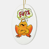 Kikkerversiering met vier letters keramisch ornament (Links)