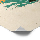 Kikkervibes – Retro Surf Skate Kikkerkunst Poster (Hoek)