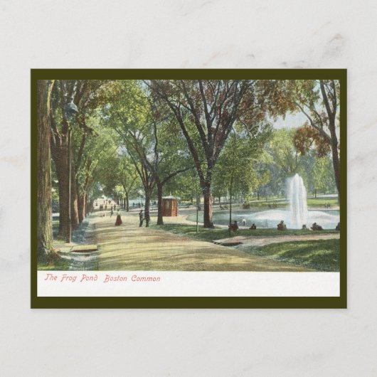 Kikkervijver, Boston Common c1910  Briefkaart (Voorkant)