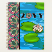 Kikkervijver Kaleidoscoop Water Lelies gepersonali Planner (Voorkant)