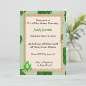 Kikkervis-Baby-uitnodigingen Kaart (Staand voorkant)