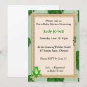 Kikkervis-Baby-uitnodigingen Kaart (Voorkant / Achterkant)