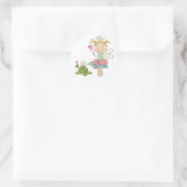 Kikkervis - Blond T-shirts en cadeautjes Ronde Sticker (Tas)