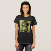 Kikkervis Bob kapsel pony pruik grappig meme dier T-shirt (Voorkant volledig)