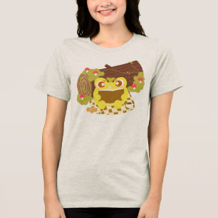 Kikkervis die een boek leest Tri-Blend shirt
