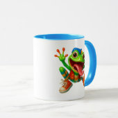 Kikkervis in baskets. Mug fun en kleurrijk. Mok (Voorkant rechts)