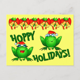 Kikkervis Kerstdagen Cartoon Kerstmis Kikkers Stri Briefkaart