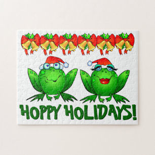 Kikkervis Kerstmis Tekenfilm Kerst Kikkers Bellen Legpuzzel