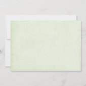 Kikkervis met groene hoed en klavertje vier schatt save the date (Achterkant)