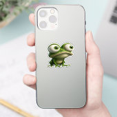 Kikkervis met grote ogen in cartoonstijl sticker (Telefoon)