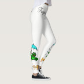 Kikkervis Ribbit Paddenstoel Witte Legging  (Rechts)