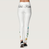 Kikkervis Ribbit Paddenstoel Witte Legging  (Achterkant)