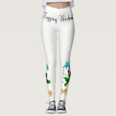 Kikkervis Ribbit Paddenstoel Witte Legging  (Voorkant)