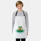 Kikkervis Schort (Gedragen)