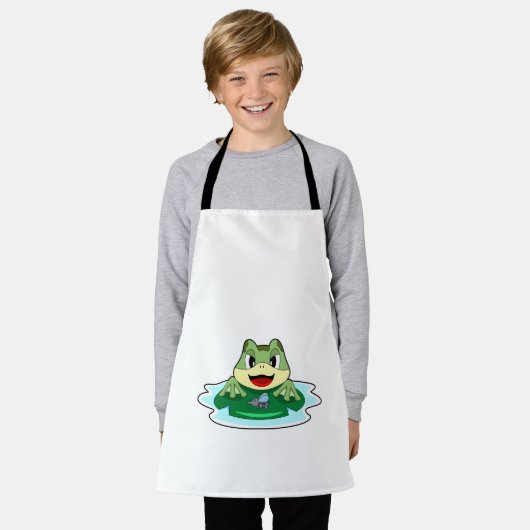 Kikkervis Schort (Gedragen)