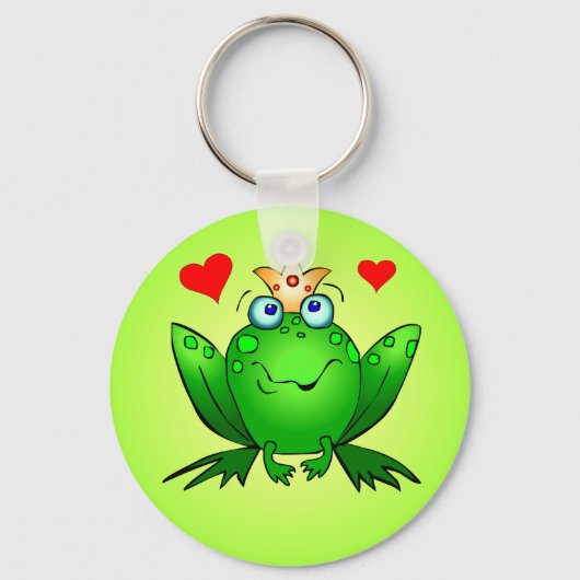 Kikkervis Sleutelhanger met hart (Voorkant)