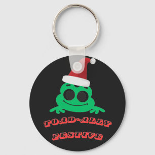 Kikkervis totaal Festive Kerst Kikker _ Schattige Sleutelhanger