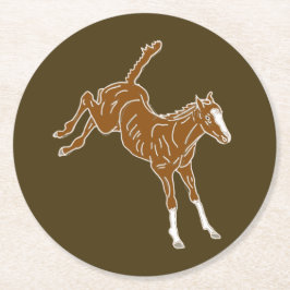 Kikkervis - transparante kleur. ronde kartonnen onderzetter