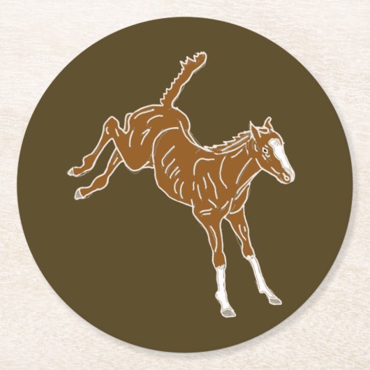 Kikkervis - transparante kleur. ronde kartonnen onderzetter (Voorkant)