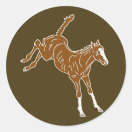 Kikkervis - transparante kleur. ronde sticker